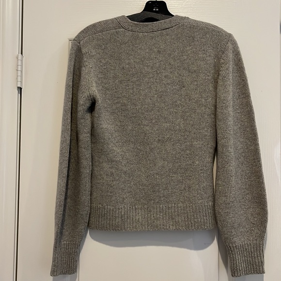 NWT Theory Wool & Cashmere Blend Cardigan Sweater Gray (Oatmeal) Soft & Warm P 0 - Picture 7 of 16